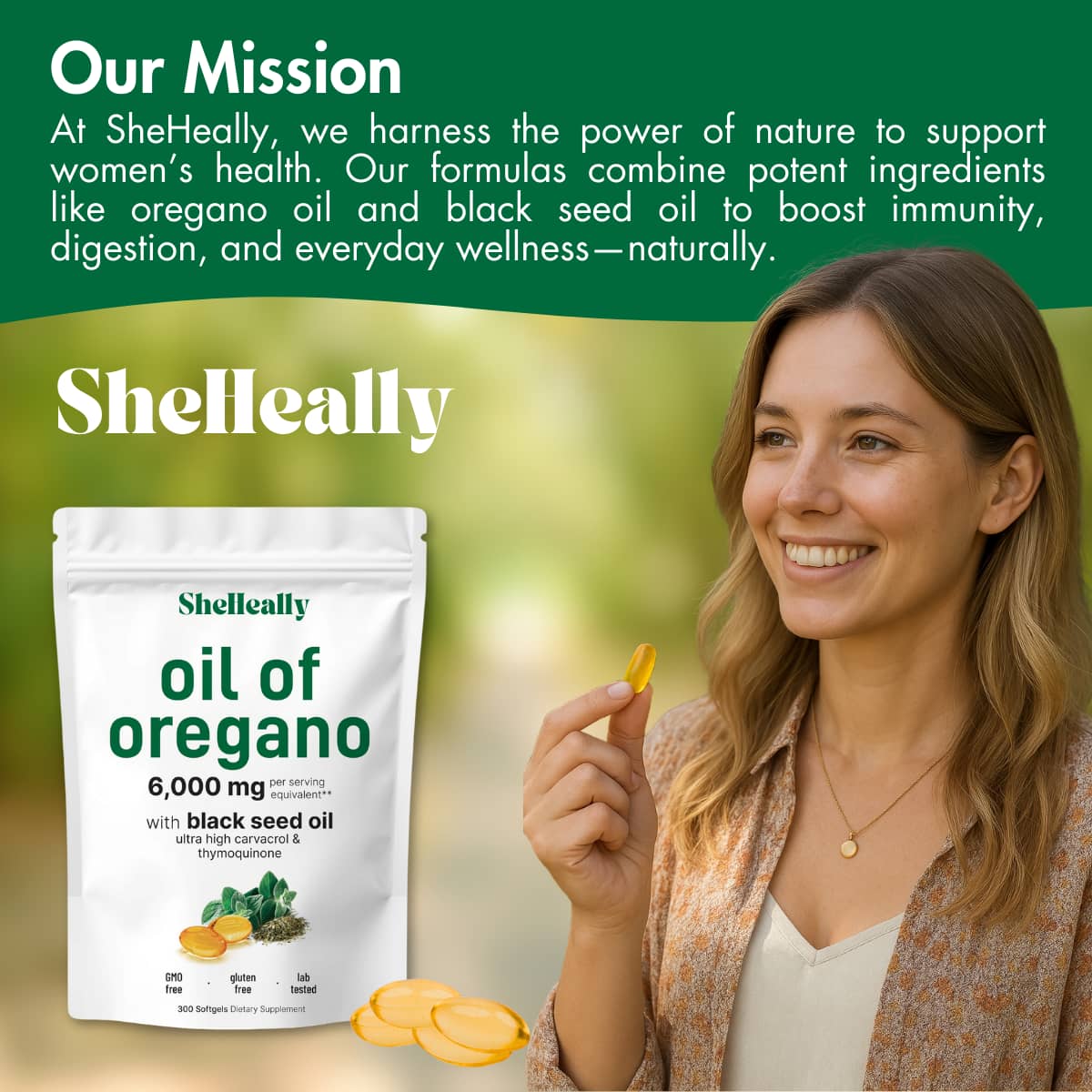 Oregano Oil with Black Seed Oil - SheHeally