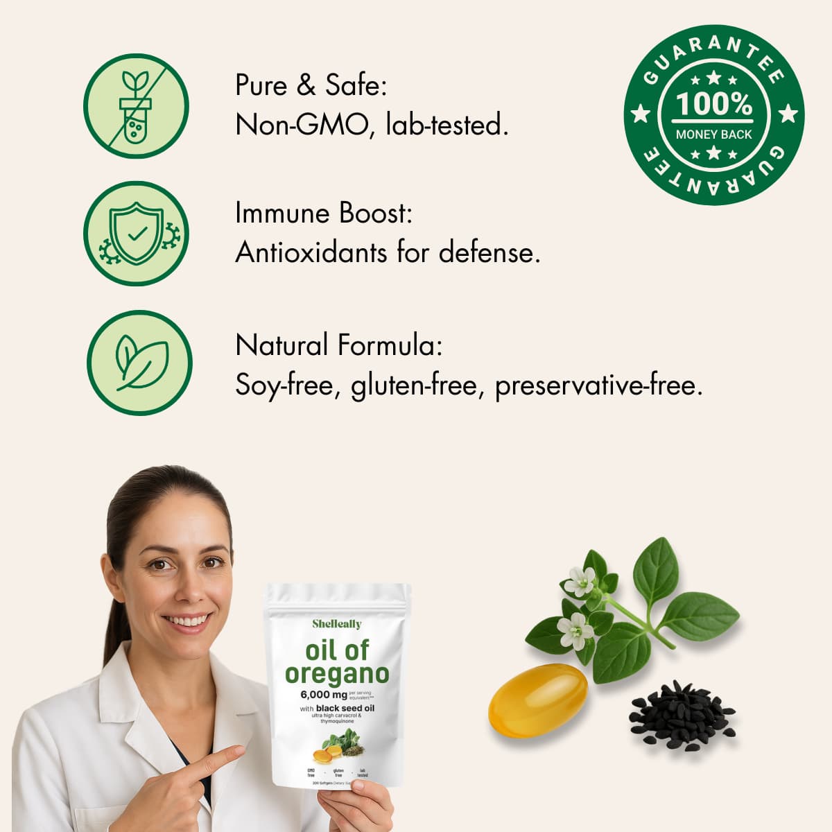 Oregano Oil with Black Seed Oil - SheHeally
